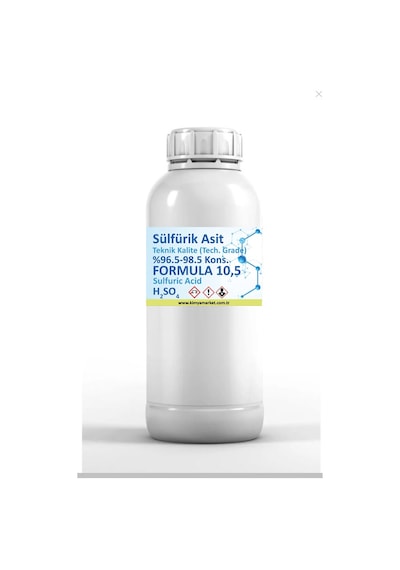 Sülfürik Asit 2 Adet 1 Lt %96.5-98.5 Kons. Zaç Yağı