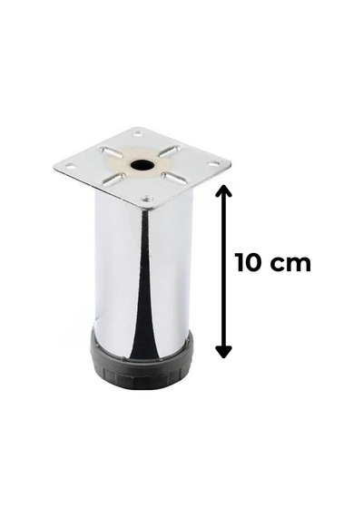 4 Adet 10 Cm Mobilya Kanepe Baza Koltuk Metal Destek Yükseltici Ayağı Ayakları Krom Lüks 42 Çap Gri Diğer