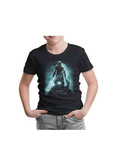 Lord Tshirt Skyrim - Dawnguard Siyah Çocuk Tshirt