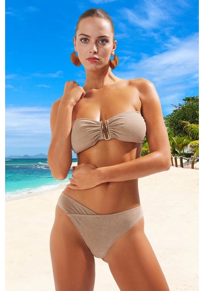 Ersefa Tasarım Bikini Takımı Su Sporları İçin Esnek Kumaş Yüksek Konfor Vizon