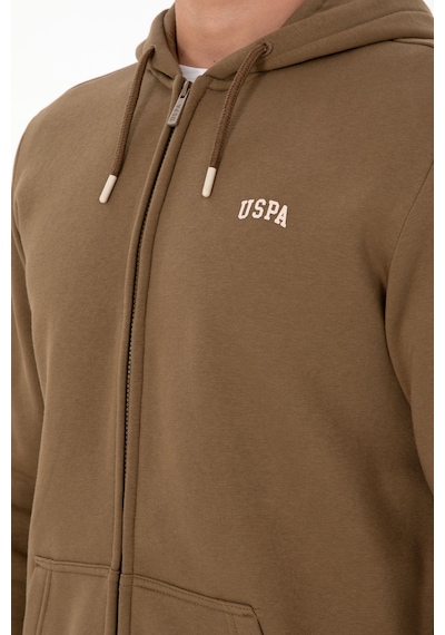 U.S. Polo Assn. Erkek Haki Şardonlu Örme Hırka 50293146-VR027