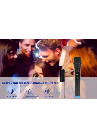 Techtic V-102 Vhf Kablosuz Mikrofon Profosyonel Cami Okul Otobüs