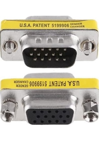 Hd15 Vga-vga Erkek-dişi M2f 15 Pin Çevirici Ara Adaptör