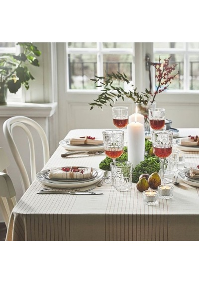Ikea Evıppstar Masa Örtüsü 150 X 150 Cm Bej - Kırmızı
