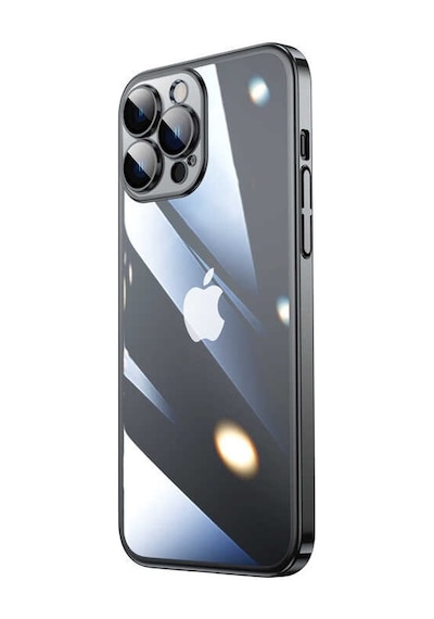 Zeyline Apple Uyumlu iPhone 13 Pro Sert Pc Renkli Çerçeveli Zore Riksos Kapak-siyah