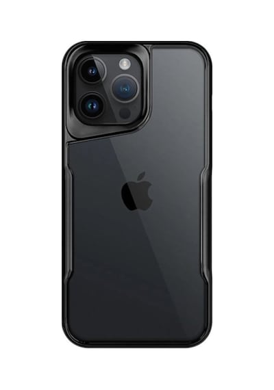 Apple iPhone Uyumlu  16 Pro Kılıf Metal Çerçeve Görünümlü Kırılmaz Boyi Kapak Siyah