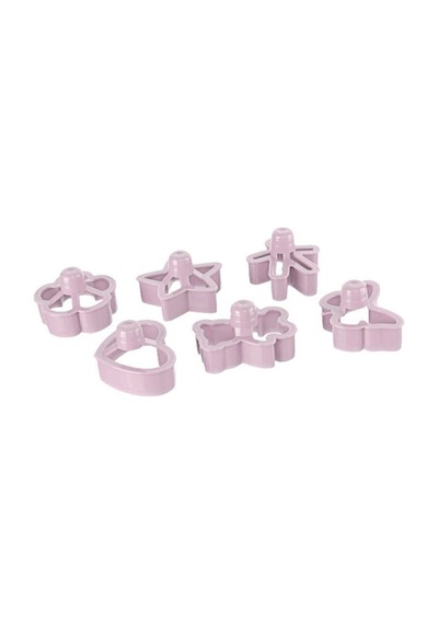 6 Parça Kurabiye Kalıbı Seti Plastik Pembe Diğer
