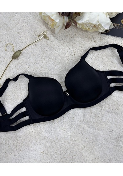 Le Jardin Marilyn Soft Cup Balenli Desteksiz Büyük Beden Sütyen - Siyah