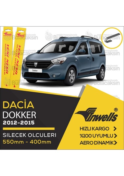 Dacia Dokker Muz Silecek Takımı 2012-2015 İnwells N11.2148