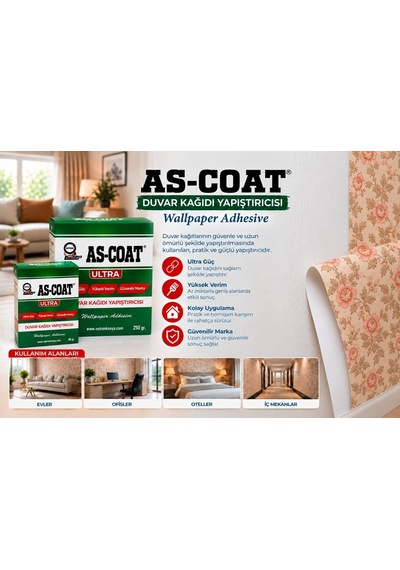 As-coat Ultra Duvar Kağıdı Yapıştırıcısı Yüksek Verimli Duvar Kağıdı Tutkalı