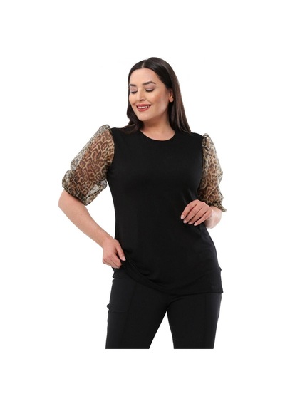 Hanezza Kadın Büyük Beden Siyah Leopar Desenli Bisiklet Yaka Balon Kol 42-54 Viskon Pamuklu Bluz S. Leopar - 37122063 S. Leopar Hanezza Kadın Büyük Beden Siyah Leopar Desenli Bisiklet Yaka Balon Kol 42-54 Viskon Pamuklu Bluz S. Leopar - 37122063 S. Leopar
