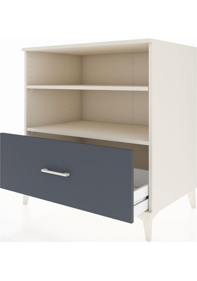 Kronos Şifonyer 2 Raflı Tek Çekmeceli 88x59x96 Aytaşı-antrasit Aytaşı