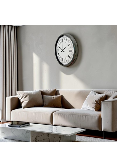 Krom Majestic 52 Cm Metal Duvar Saati çok Renkli