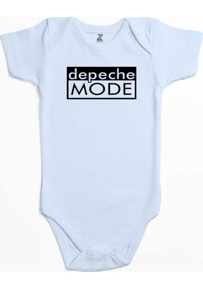Zepplin Giyim Depeche Mode Text Pembe Bebek Body Zıbın