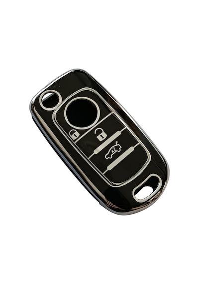Fiat Egea Uyumlu Nano Anahtar Kumanda Kılıfı Oto Anahtarlık 3 Tuşlu Siyah Silver