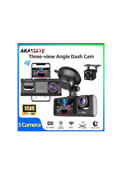3 Kanal Araba Dvr Hd 1080p 3 Lensli Araç İçi Kameraüç Yönlü Kamera Dvr Kaydedici Video