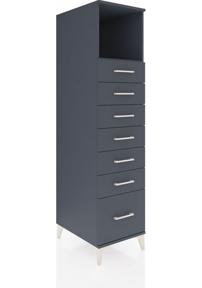 Kronos Dolap Tek Raflı 7 Çekmeceli 44x59x182 Antrasit-antrasit Antrasit Kronos Dolap Tek Raflı 7 Çekmeceli 44x59x182 Antrasit-antrasit Antrasit