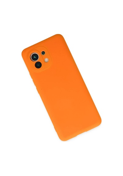 Xiaomi Mi 11 Kılıf Nano İçi Kadife Silikon - Turuncu 0.2M-Çok Renkli