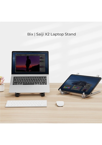 Bix Saiji X2 Taşıma Çantalı Alüminyum Notebook Laptop Standı