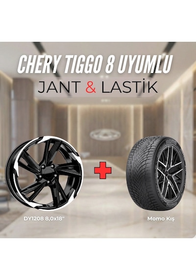 Chery Tiggo8 Uyumlu Momo235/55r18 Kış Lastiği 4 Adet Yılı:2025 + Dy1208 Bd 18"jant 4 Adet