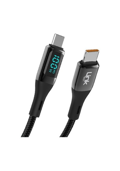 Linktech Linktechk680 Safe Dijital Göstergeli Usb-c/type-c 100w Şarj Kablosu