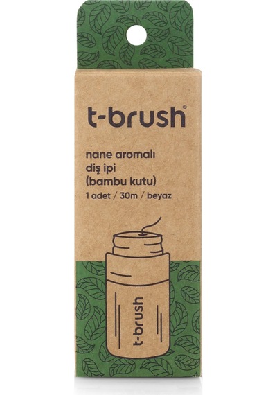 T-Brush Naneli Bambu Kutu Diş İpi 30 M