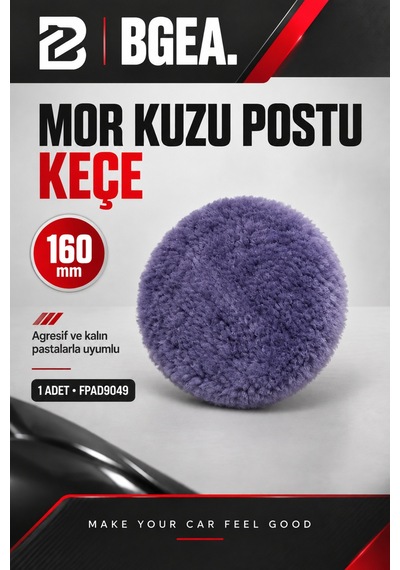 Bgea Mor Kuzu Postu Polisaj Keçesi 160 Mm 1 Adet Fpad9049