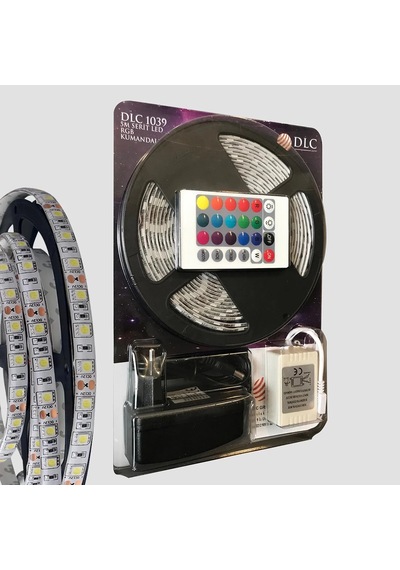 5 Metre Rgb Şerit Led Seti-iç Ve Dış Mekan Silikonlu-tak Çalıştır Açık Mavi