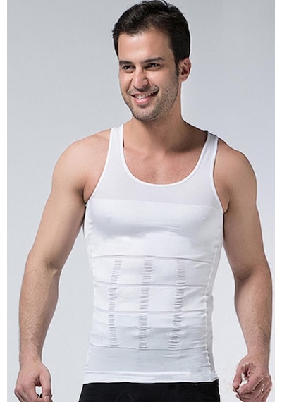 Momslab Erkek Korse Atlet Beyaz Beyaz