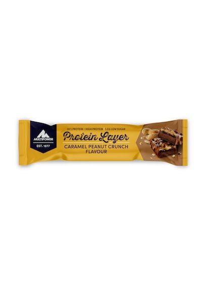 Protein Layer Çıtır Çıtır Karamel Fıstık Cruch Yüksek Protein Bar