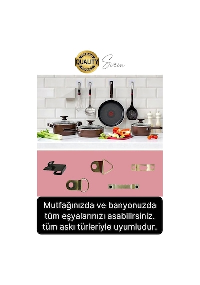 6 Adet Süper Güçlü Kendinden Yapışkanlı Tutunabilen Çok Amaçlı Çerçeve Tablo Banyo Duş Mutfak Askı Çok Renkli