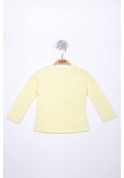 Toontoy Kids Toontoy Kız Çocuk Flower Baskılı T-shirt Sarı