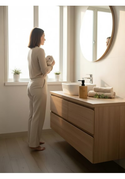 Bambu Sıvı Sabunluk Modern Ahşap Tasarım Banyo & Mutfak İçin Şık Sabunluk Ahşap Rengi