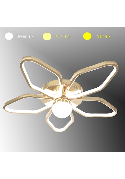 Tt337-fsr Tt Ayd. 3 Renk Modüllü Toplu Fransız Sarı Led Avize Rosegold