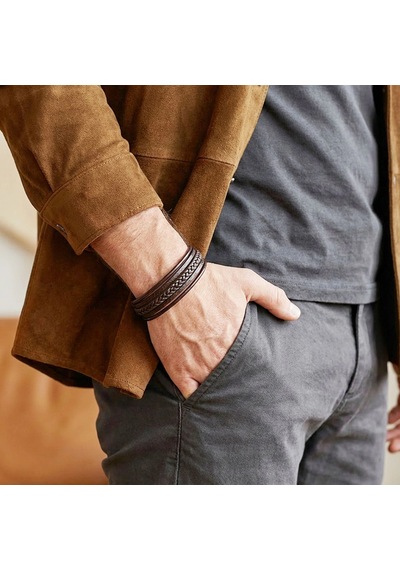 Moncuk Design Kahverengi Çoklu Deri Bileklik 33513b1d3