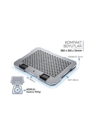 6 Fanlı Rgb Notebook Soğutucu, 9-17 İnç Laptop Uyumlu, 5 Kademeli Ergonomik Yükseklik Ayarı, Çift Usb Girişli, 10 Farklı Işık Modu Güçlü Soğutma Çözümü, Laptop Stand Ea-01