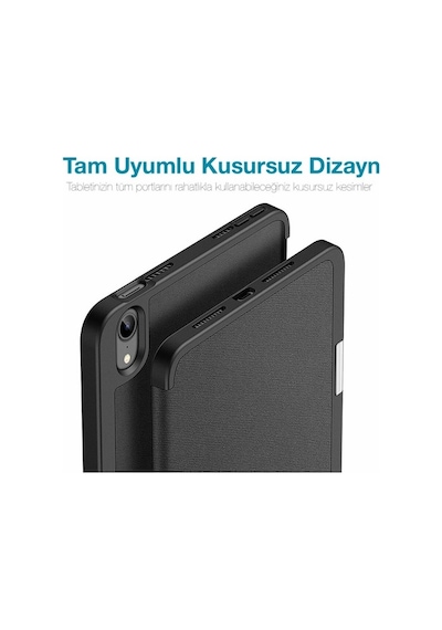 Dux Ducis Apple Uyumlu iPad Mini 6 (2021) Kılıf Kalem Bölmeli Standlı Domo Se