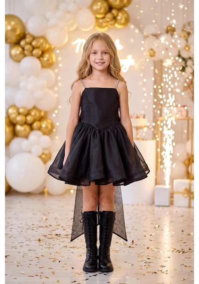 Butik Happy Kids Kız Çocuk Prenses Abiye Elbise Büyük Kurdele Detaylı Zarif Tasarım Çocuk Abiye Elbise 6-13 Yaş Siyah Butik Happy Kids Kız Çocuk Prenses Abiye Elbise Büyük Kurdele Detaylı Zarif Tasarım Çocuk Abiye Elbise 6-13 Yaş Siyah