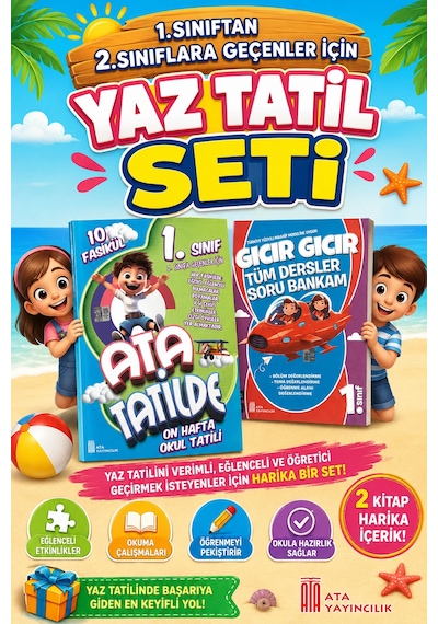 1. Sınıftan 2.sınıfa Geçenler İçin Ata Tatilde + Tüm Dersler Soru Bankası