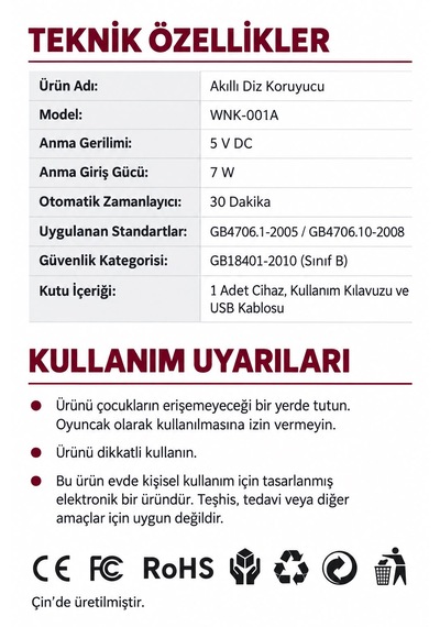 Isıtmalı Titreşimli Diz Masaj Cihazı Eklemler İçin Dijital Ekranlı Şarjlı Masaj Aleti