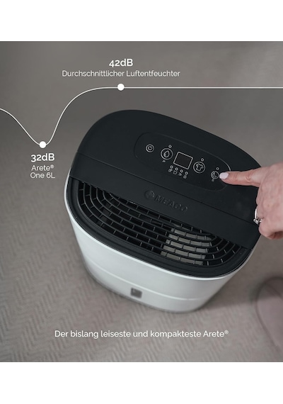Meacodry Arete One 6l Nem Alma Ve Hava Temizleyici / Kompakt, Ultra Sessiz 32db / Küçük Odalar Ve Daireler İçin Diğer