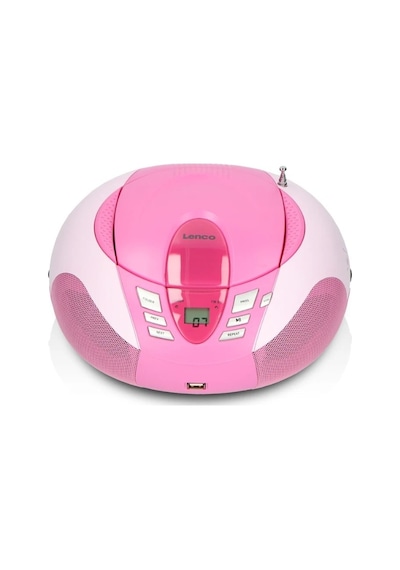 Lenco Scd-37 Usb Pembe - Taşınabilir Fm Radyo Cd Ve Usb Çalar - Pembe