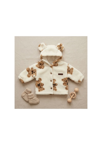 Deniva Kids Unisex Bebek & Çocuk Ayıcık Desenli Kulaklı Peluş Welsoft Hırka Düğmeli Ceket - Krem 18 - 24 Ay Deniva Kids Unisex Bebek & Çocuk Ayıcık Desenli Kulaklı Peluş Welsoft Hırka Düğmeli Ceket - Krem 18 - 24 Ay