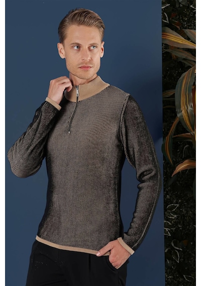 Efor Tr 859 Slim Fit Camel Klasik Triko CAMEL