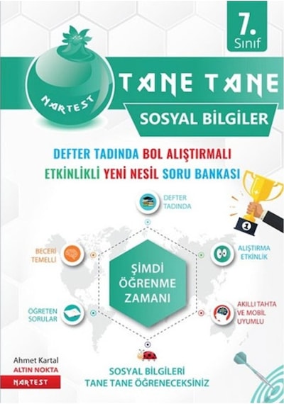 7 Sınıf Sosyal Bilgiler Yeşil Defter Tadında Nartest Yayınları