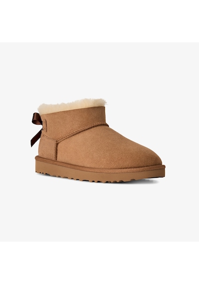 Ugg Ultra Mini Bailey Bow Kadın Taba Bot 1185491 Kahverengi
