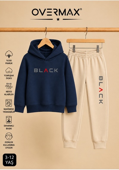 Overmax Çocuk Kapüşonlu Black Baskılı Eşofman Takımı 3-12 Yaş Lacivert-bej - 915958428 Lacivert-bej Overmax Çocuk Kapüşonlu Black Baskılı Eşofman Takımı 3-12 Yaş Lacivert-bej - 915958428 Lacivert-bej