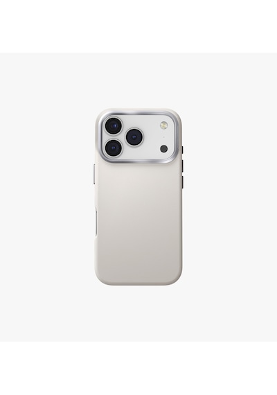 Apple Uyumlu iPhone 17 Pro Kılıf Lyden Vegan Deri Kaplama İnovatif Görünüm Magsafe Premium Kapak Gri