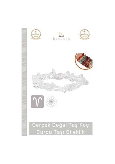 Bileklik Doğal Taş Enerjili Ayarlanabilir Su Geçirmez Kaliteli Koç Burçları Burç Unisex Bileklik Çok Renkli