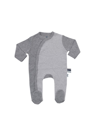 Organicera Organik Yenidoğan Set - 3 Parça , Gri-melanj Grey Melange